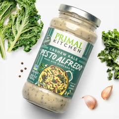 Creamy Cashew Kale Pesto Alfredo Sauce